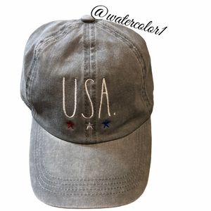 🆕 Rae Dunn USA Baseball Hat Gray